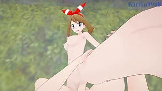 Indistinct (Kasumi) together with May (Haruka) intense sex. - Pokémon POV Hentai